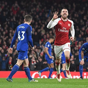 Arsenal's Aaron Ramsey Scores Fifth Goal in Thrilling Arsenal v Everton Premier League Match, 2017-18
