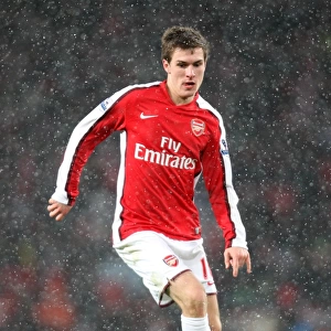 Arsenal's Aaron Ramsey Tied in Dramatic Showdown Against Everton at Emirates Stadium, Barclays Premier League (2010)