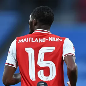 Arsenal's Ainsley Maitland-Niles Concentrates at Wembley: FA Cup Semi-Final Battle against Manchester City