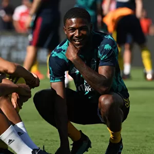 Arsenal's Ainsley Maitland-Niles Prepares for Arsenal v Fiorentina at 2019 International Champions Cup, Charlotte