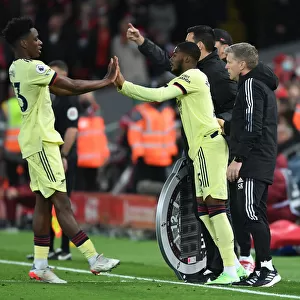 Arsenal's Ainsley Maitland-Niles Subs In During Liverpool vs Arsenal Premier League Clash (2021-22)