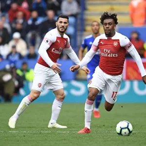 Arsenal's Alex Iwobi in Action against Leicester City - Premier League Showdown (2018-19)