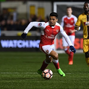 Arsenal's Alexis Sanchez in FA Cup Fifth Round Clash Against Sutton United