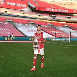Arsenal's Aubameyang Celebrates FA Cup Victory over Chelsea in Empty Wembley