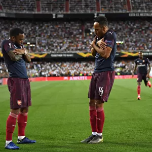 Arsenal's Aubameyang and Lacazette: Europa League Semi-Final Goal Celebration
