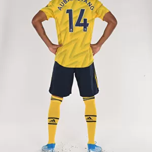 Arsenal's Aubameyang Poses at 2019-20 Photocall