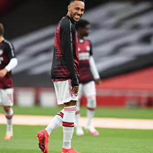 Arsenal's Aubameyang Prepares for Empty Arsenal FC vs. Liverpool FC Clash (2019-20)