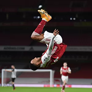Arsenal's Aubameyang Scores Historic Goal in Empty Emirates Against Newcastle (2020-21)