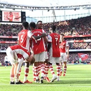 Arsenal's Aubameyang Scores Second Goal Against Tottenham in 2021-22 Premier League