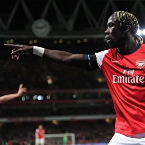 Arsenal's Bacary Sagna in Action Against West Ham United, Premier League 2013-2014