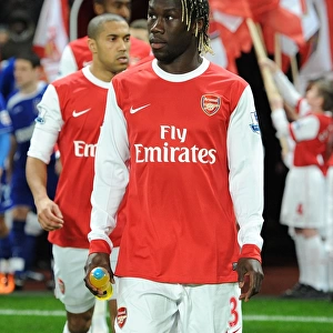 Arsenal's Bacary Sagna Celebrates in Arsenal's 3-0 Carling Cup Semi-Final Win Over Ipswich Town