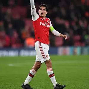 Arsenal's Bellerin Celebrates in Arsenal FC vs Vitoria Guimaraes, UEFA Europa League 2019-20