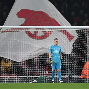 Arsenal's Bernd Leno Focused Against Manchester United in Premier League Clash (Arsenal v Manchester United, 2019-20)