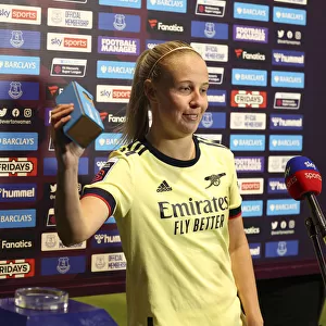Arsenal's Beth Mead Receives Player of the Match Award in Everton Women vs Arsenal Women FA WSL Match