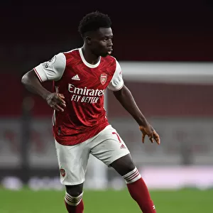 Arsenal's Bukayo Saka in Action against Everton during the 2020-21 Premier League Match