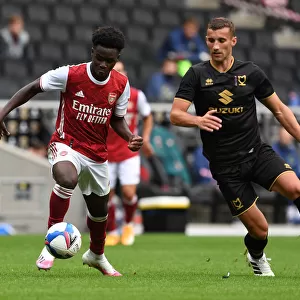 Arsenal's Bukayo Saka in Action: MK Dons Pre-Season Clash, 2020