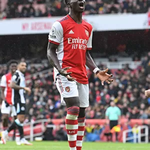 Arsenal's Bukayo Saka in Action Against Newcastle United - Premier League 2021-22