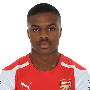 Arsenal's Chuba Akpom at 2014-15 Photocall