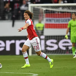 Arsenal's David Luiz in Action against Eintracht Frankfurt in UEFA Europa League Group F