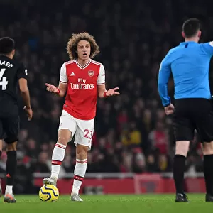 Arsenal's David Luiz in Action: Premier League Clash Against Manchester United (2019-20)