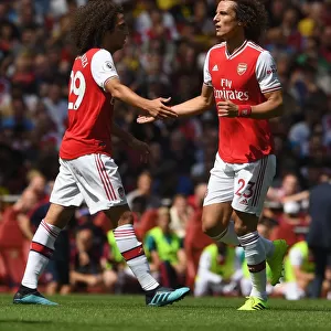 Arsenal's David Luiz and Matteo Guendouzi in Action Against Burnley, Premier League 2019-20
