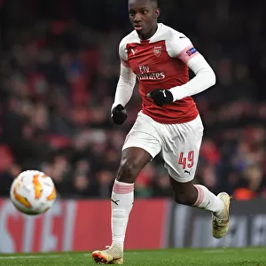 Arsenal's Eddie Nketiah in Action against Qarabag FK, UEFA Europa League 2018-19