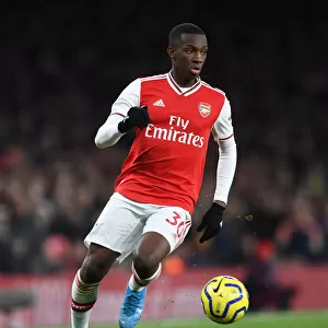 Arsenal's Eddie Nketiah in Action against Sheffield United - Premier League 2019-20
