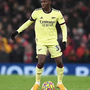 Arsenal's Eddie Nketiah Faces Off Against Manchester United at Old Trafford (Premier League 2020-21)