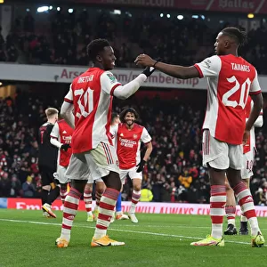 Arsenal's Eddie Nketiah and Nuno Tavares Celebrate Goals in Carabao Cup Quarterfinal Victory over Sunderland