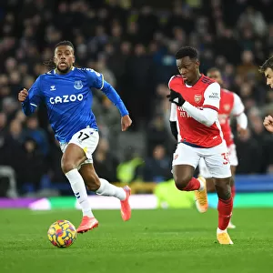 Arsenal's Eddie Nketiah Scores Past Everton's Coleman and Iwobi (December 2021)