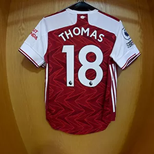 Arsenal's Empty Emirates: Thomas Partey's Hanging Shirt in the Silent Arena (Arsenal v Leicester City, 2020-21)