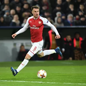 Arsenal's Europa League Battle: Aaron Ramsey Fights for Victory against CSKA Moscow (2018)