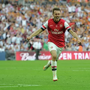 Arsenal's FA Cup Triumph: Ramsey Scores the Third Goal vs. Hull City (2014)