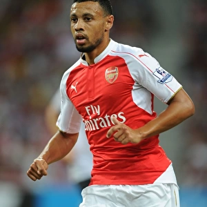 Arsenal's Francis Coquelin in Action Against Everton at 2015-16 Barclays Asia Trophy in Singapore