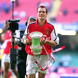 Arsenal's Fredrik Ljungberg Lifts FA Cup after Arsenal's 2:0 Victory over Chelsea, The AXA FA Cup Final, Millennium Stadium, Cardiff, Wales, 2002