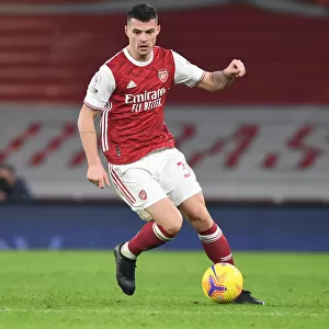Arsenal's Granit Xhaka in Action at Empty Emirates: Arsenal vs Crystal Palace, Premier League 2020-21