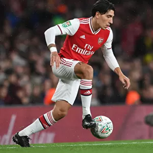 Arsenal's Hector Bellerin in Action during Carabao Cup Clash against Nottingham Forest
