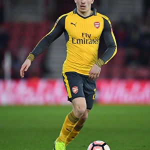 Arsenal's Hector Bellerin in FA Cup Action against Southampton