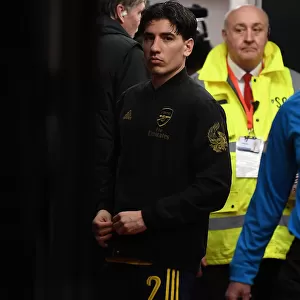 Arsenal's Hector Bellerin in the Tunnel Before FA Cup Fourth Round Clash Against AFC Bournemouth