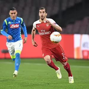 Arsenal's Henrikh Mkhitaryan in UEFA Europa League Quarterfinal Match vs Napoli, Italy (2018-19)