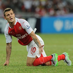 Arsenal's Jack Wilshere in Action Against Everton at 2015-16 Barclays Asia Trophy, Singapore