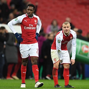 Arsenal's Jack Wilshere and Danny Welbeck Celebrate Carabao Cup Final Victory over Manchester City