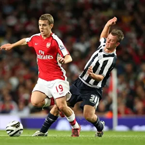 Arsenal's Jack Wilshere Scores Twice in Carling Cup Victory over West Brom's Simon Cox (2:0)