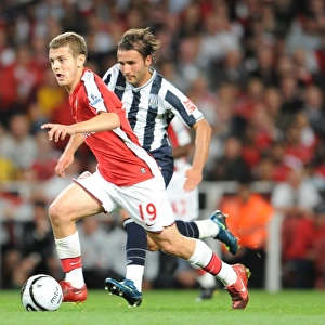 Arsenal's Jack Wilshere Shines in 2:0 Carling Cup Victory over West Brom's Filipe Teixeira