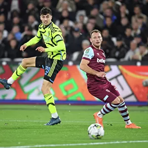 Arsenal's Kai Havertz Faces Off Against West Ham's Vladimir Coufal in Carabao Cup Clash