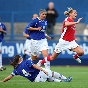 Arsenal's Kelly Smith and Fara Williams Clash in FA Womens Community Shield Showdown: Arsenal Ladies 1:0 Everton Ladies (2008)