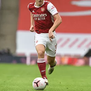Arsenal's Kieran Tierney in Action: Arsenal vs. Sheffield United (2020-21) - Emirates Stadium