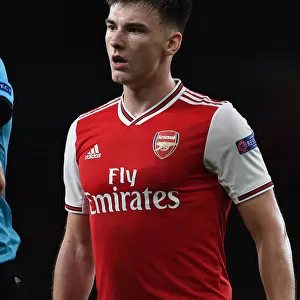 Arsenal's Kieran Tierney in Action Against Standard Liege in Europa League (2019-20)