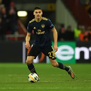 Arsenal's Konstantinos Mavropanos in Action against Standard Liege in UEFA Europa League Group Stage (December 2019)