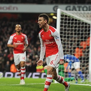 Arsenal's Koscielny Scores First Goal: Arsenal vs Leicester City, Premier League 2014-15